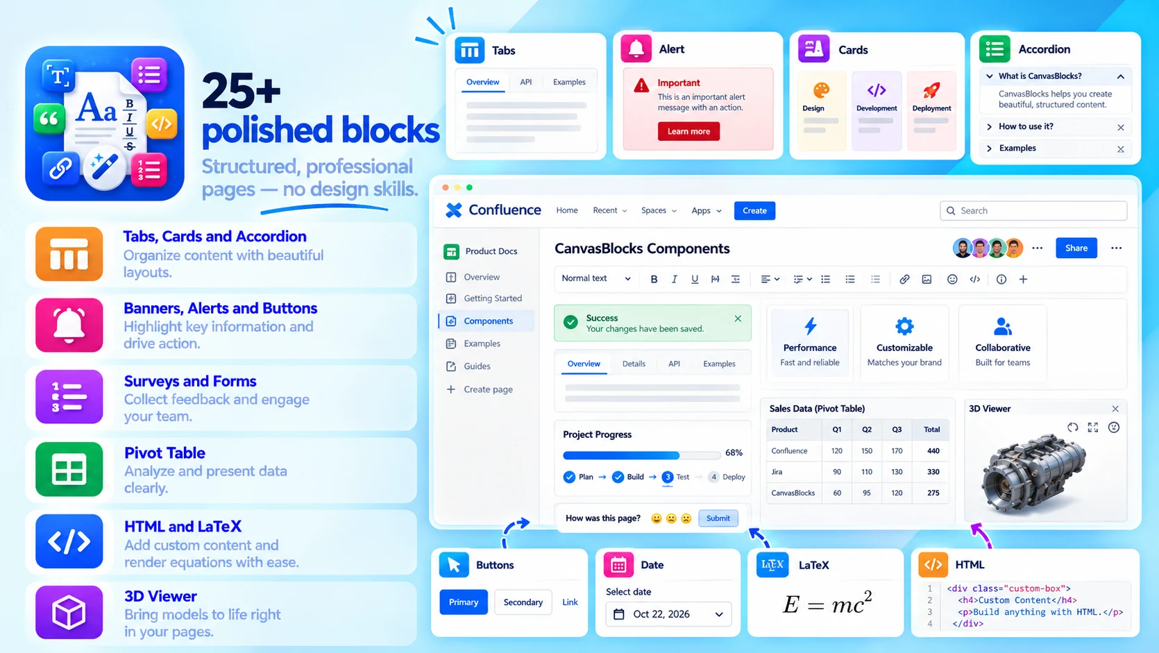 Canvas Blocks: 25+ polished blocks