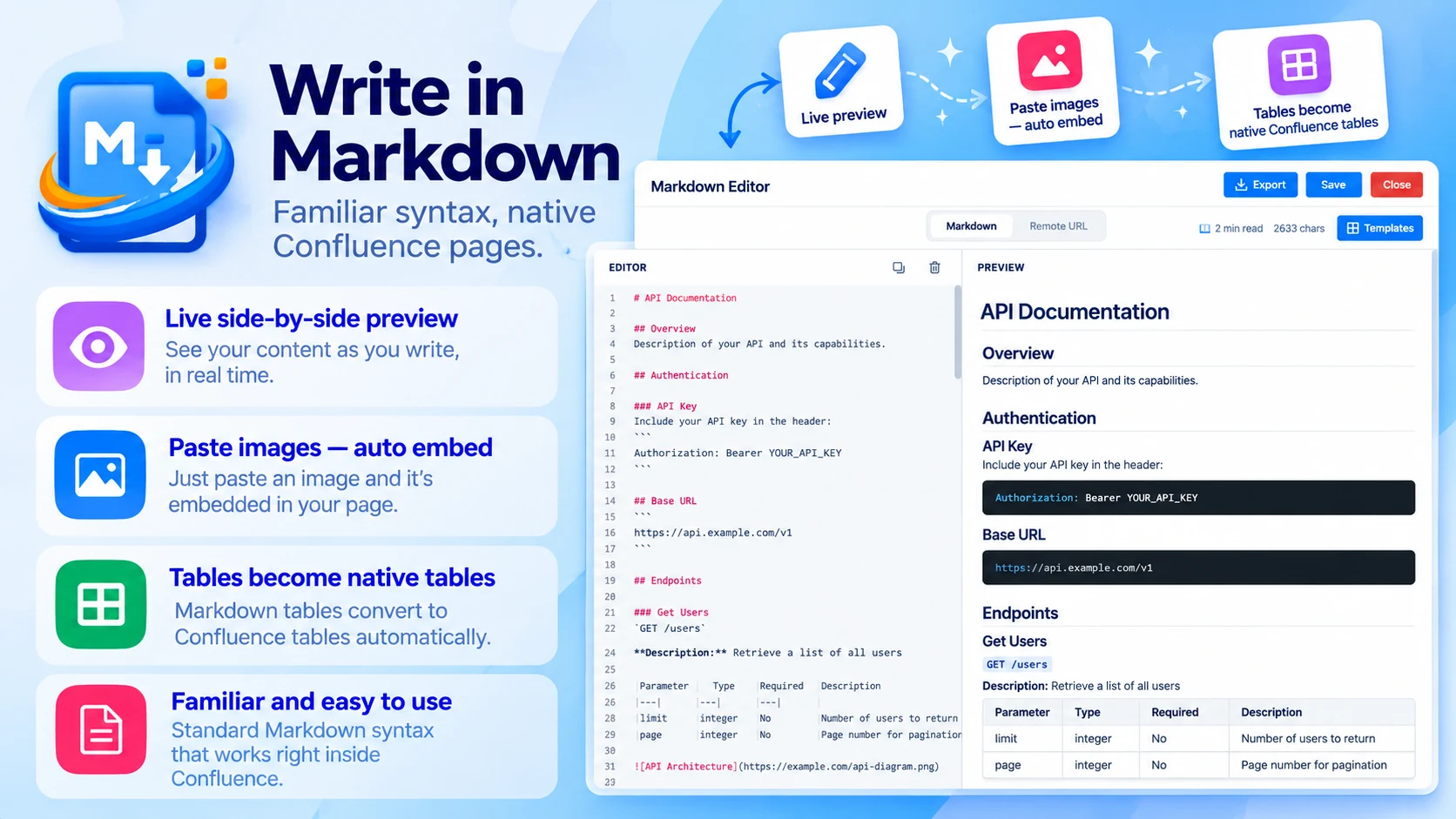 Markdown Exporter & Editor: Write in Markdown